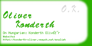 oliver konderth business card